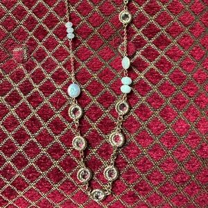 Tommy Bahama Crystal and Pearl 20in Long Necklace